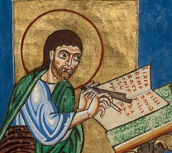 St. Matthew the Evangelist writing his Gospel